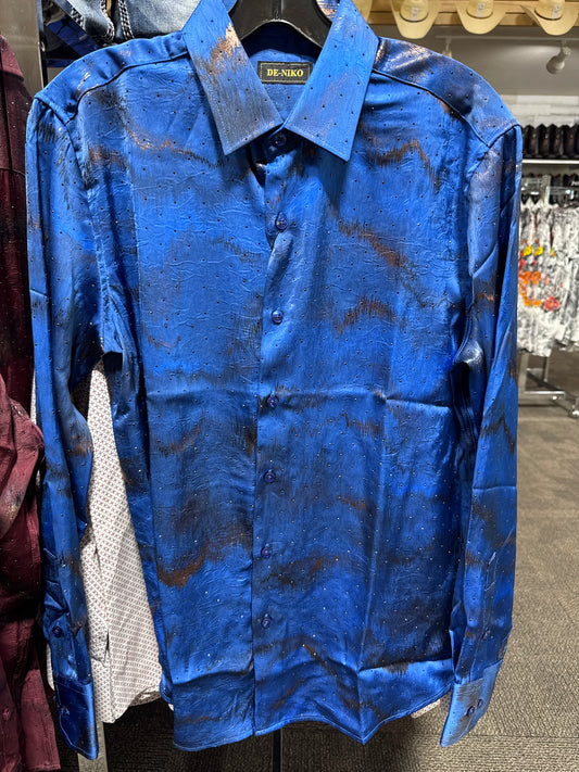 NK Stone Long Sleeve Shirt Royal