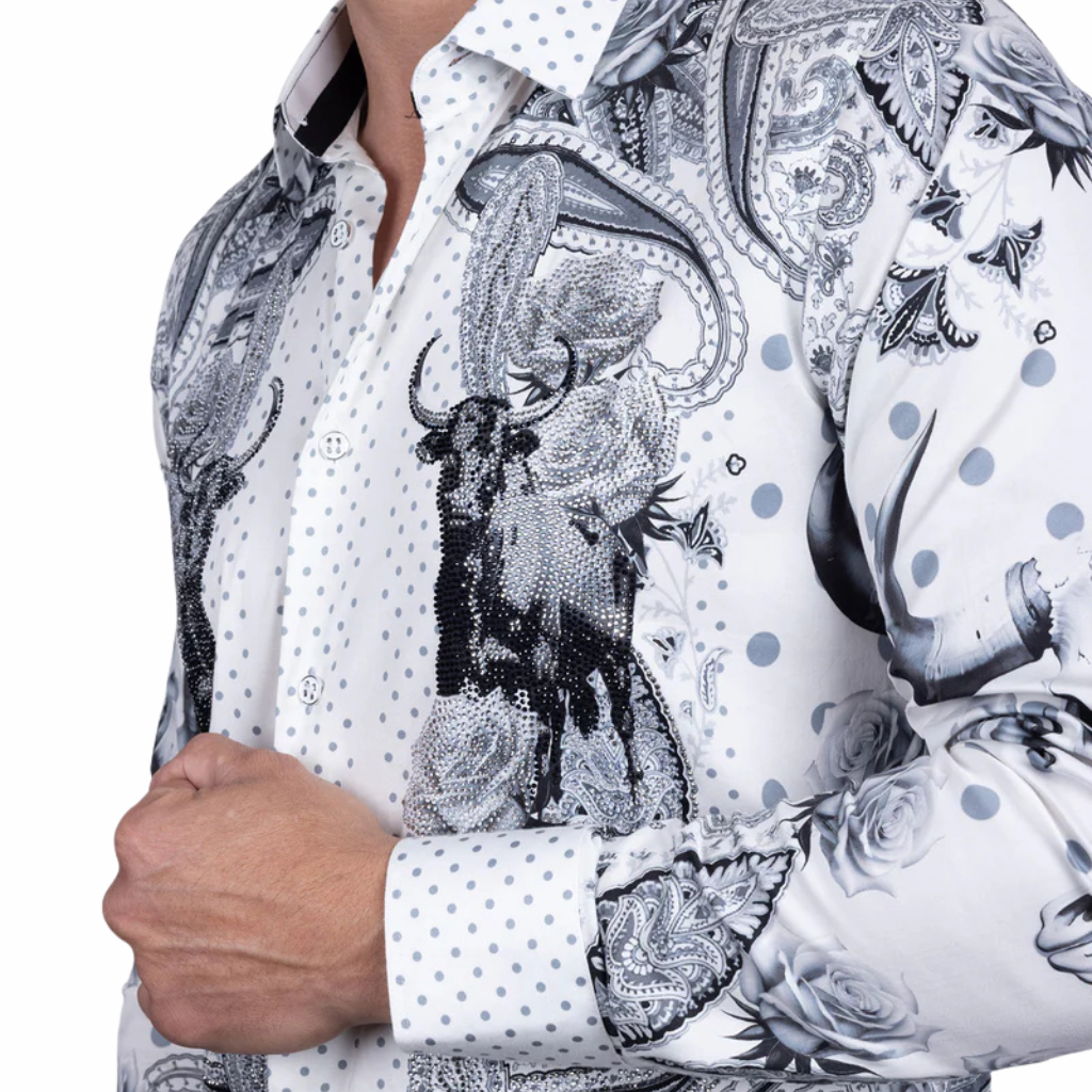 5SPR13 Zhuhai Rhinestone Long Sleeve Shirt Barabas
