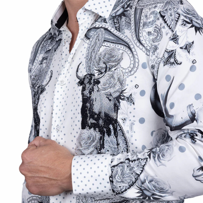 5SPR13 Zhuhai Rhinestone Long Sleeve Shirt Barabas