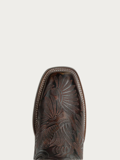 A4848 LD Black/Honey Floral Petal SQ. Toe