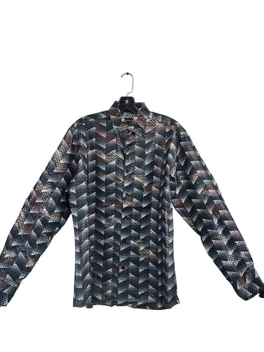 LS5070 Men's Long Sleeve Print Shirt Ace of Diamond