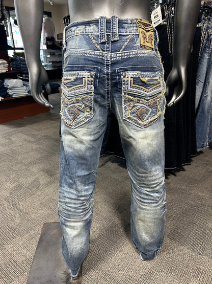 R-373 Aztec Patch Straight Jean — Rock In LA