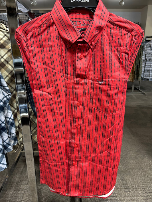 3943 LAM2047 Casual Long Sleeve Shirt Red