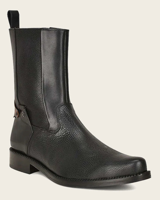 BLACK DEER ZIPPER CASUAL ANKLE BOOT FC659