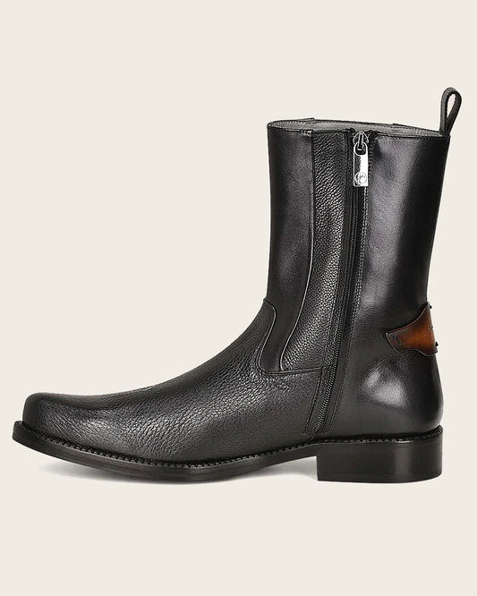 BLACK DEER ZIPPER CASUAL ANKLE BOOT FC659