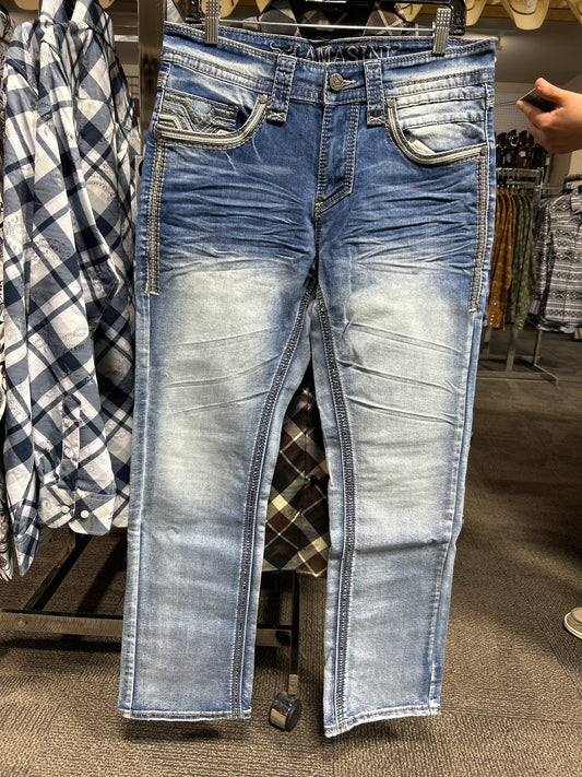 LAM26502 Stretch Pant Lamasini Denim Light Blue