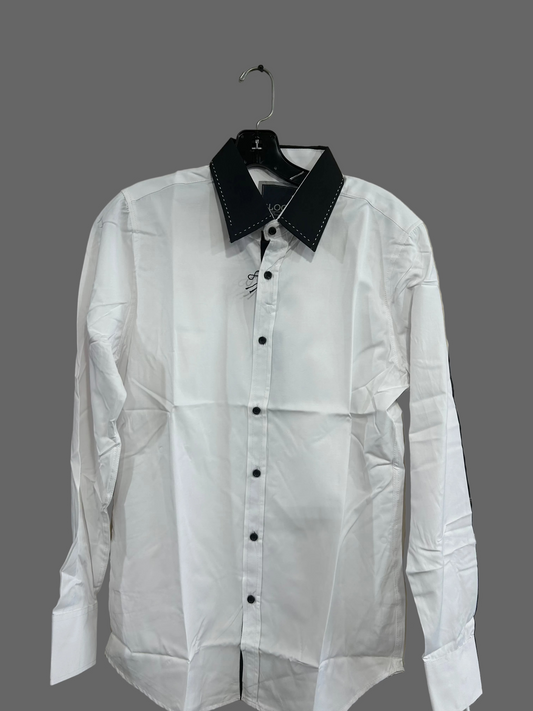 LJ338 Mens Long Sleeve Shirt White