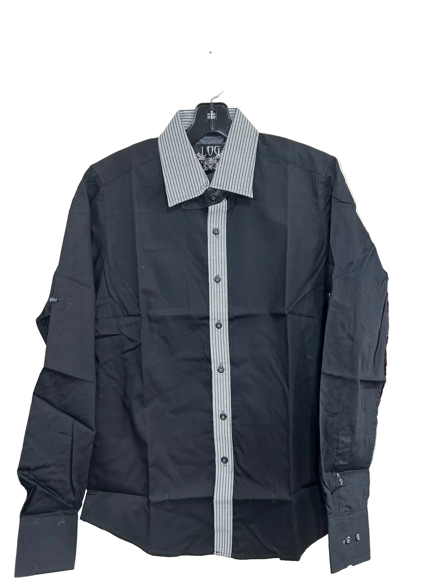 VJ-082 Mens Long Sleeve Shirt Black