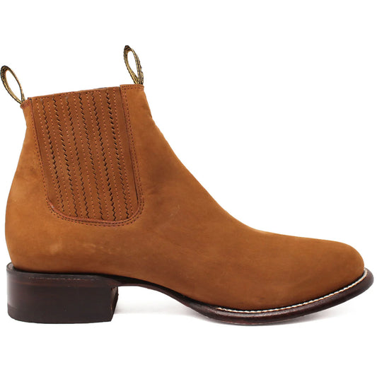50B6350 Low Shaft Round Toe Suede Chedron — Los Altos Boots