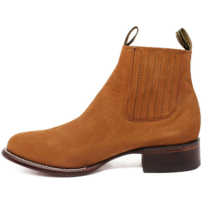 50B6350 Low Shaft Round Toe Suede Chedron — Los Altos Boots