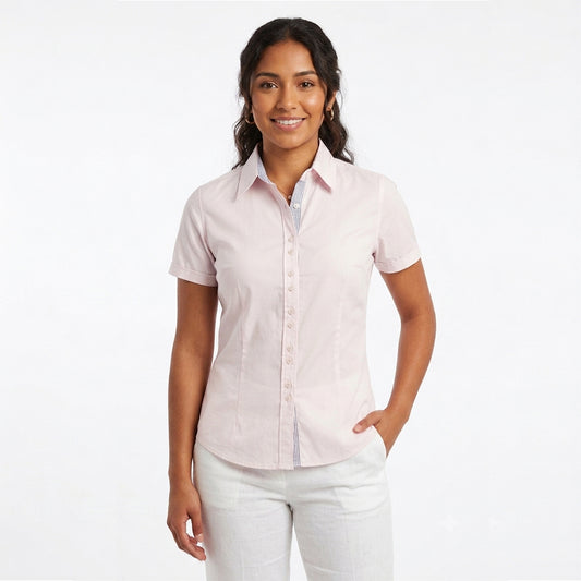 LJ302-S Short Sleeve Shirt Pink