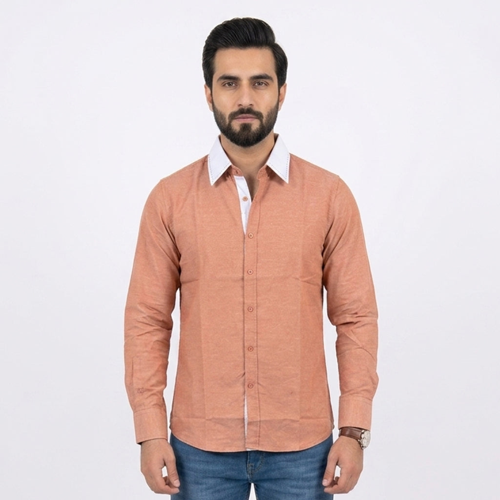 LJ338 Mens Long Sleeve Shirt Honey Brown