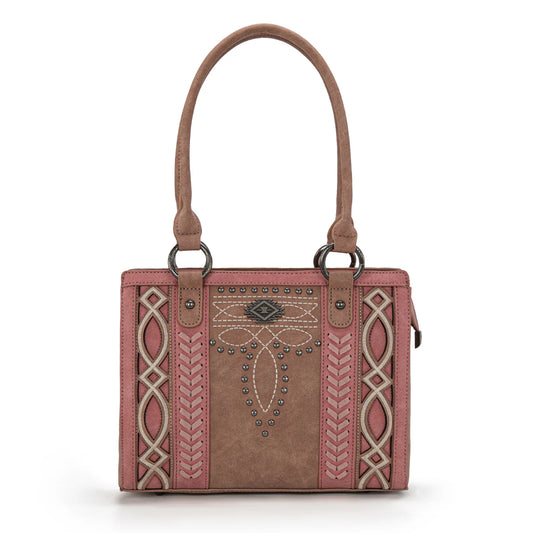 MW1325G-8317PK Embroidered Concealed Carry Tote-Pink