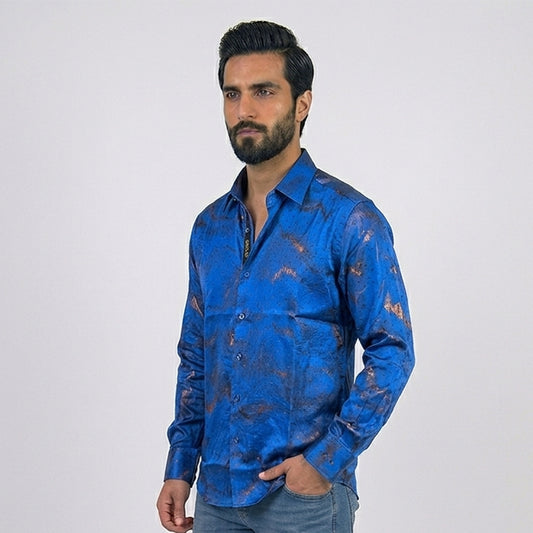 NK Stone Long Sleeve Shirt Royal