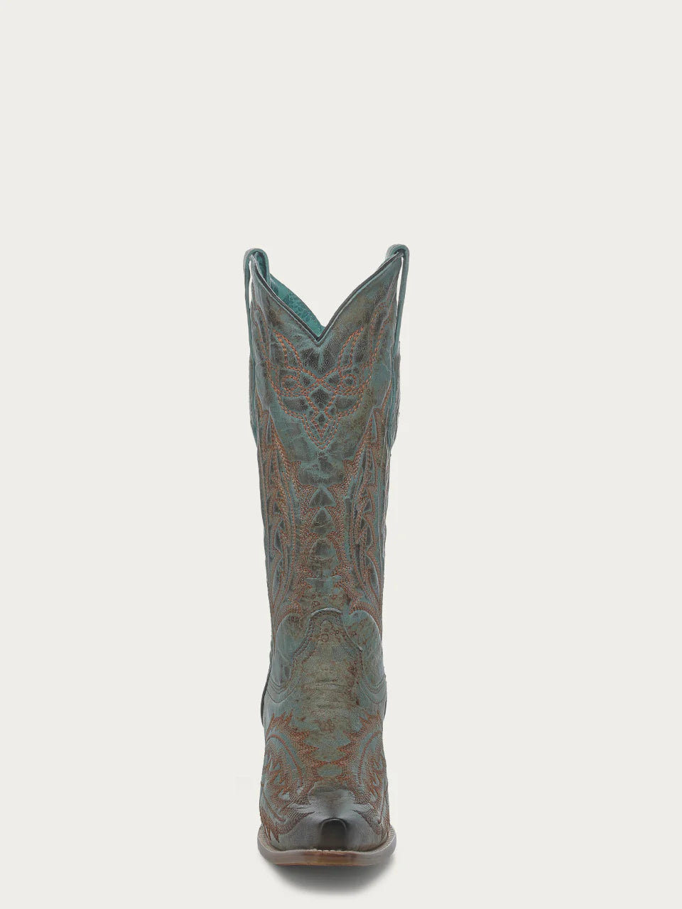 Z5345 LD Turquoise Embroidery Snip Toe