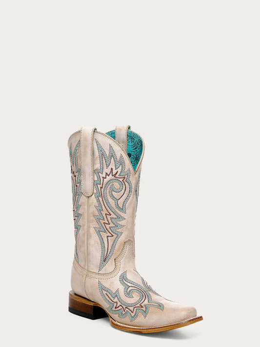Z5444 LD Straw Flames Embroidery SQ. Toe