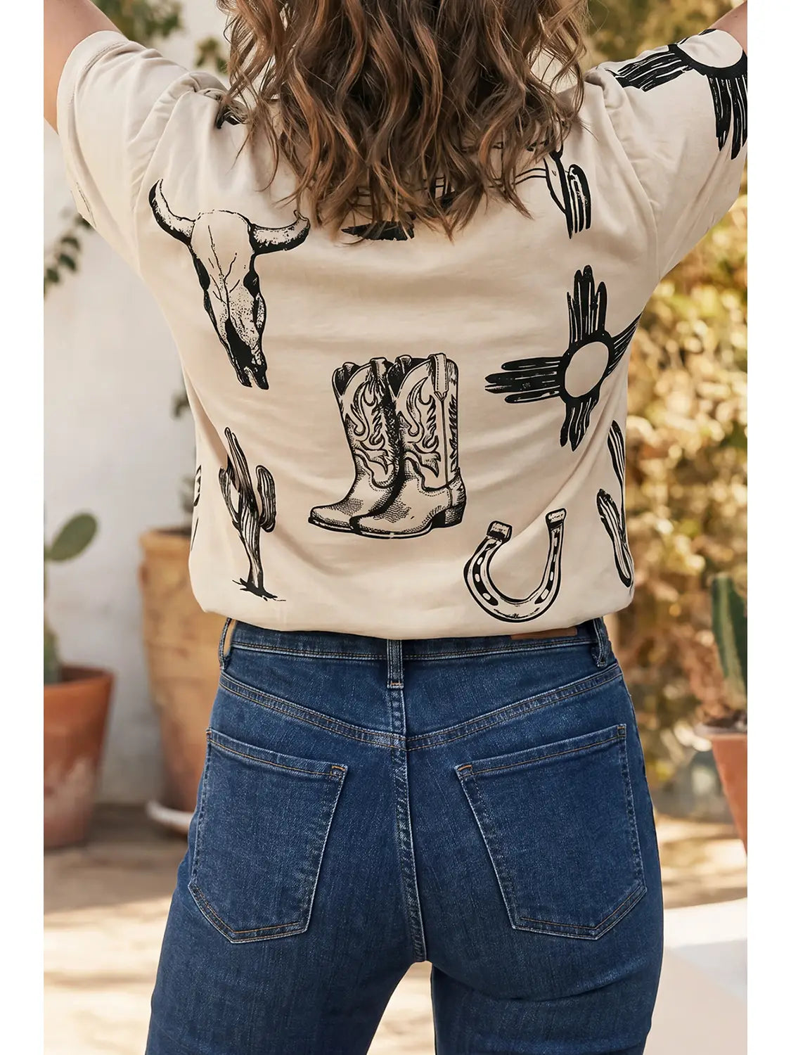 LAS25231906 Women's Las Retro Western Graphic T Shirt