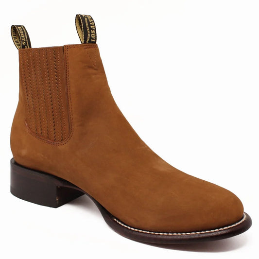 50B6350 Low Shaft Round Toe Suede Chedron — Los Altos Boots
