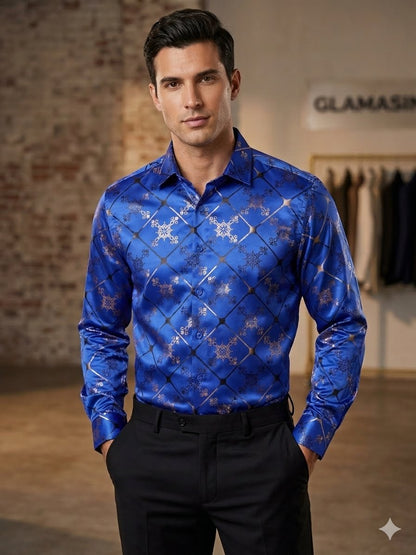 3599 LAM4475 Casual Long Sleeve Blue