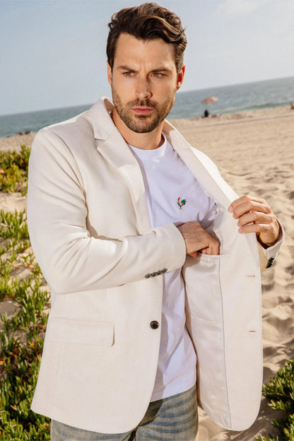 BLZ9590 Badge Suede Blazer