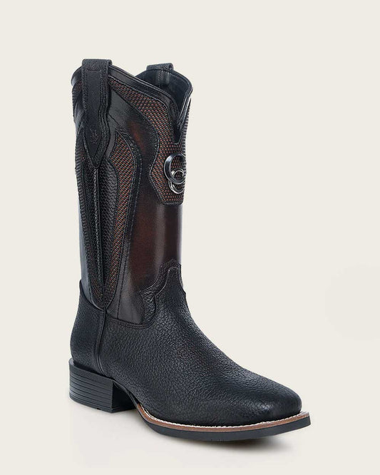 CU982 American Bison black Western Boot