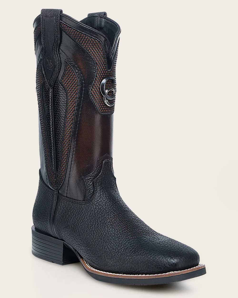 CU982 American Bison black Western Boot