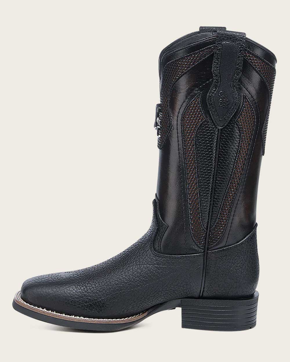 CU982 American Bison black Western Boot