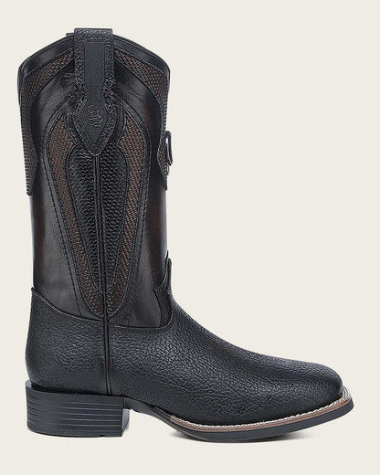 CU982 American Bison black Western Boot